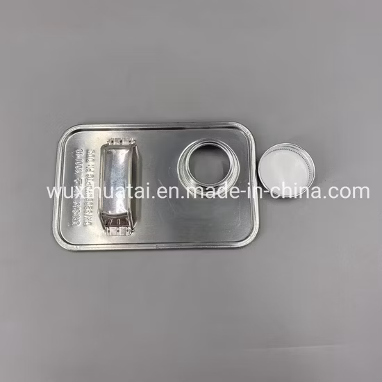 Couvercle de boîte de conserve carré en métal en fer blanc chimique, couvercle de boîte de moteur, bouchons à vis